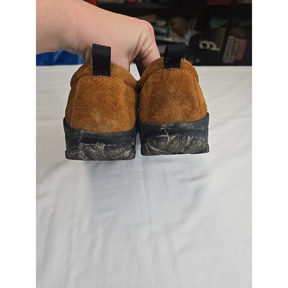 Lands End Shoes Mens 10 M Slip On Loafers Brown Suede Casual Round Toe Muck - Picture 5 of 8